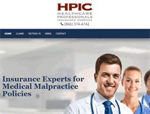Tablet Screenshot of healthcareprofessionalsinsurance.com